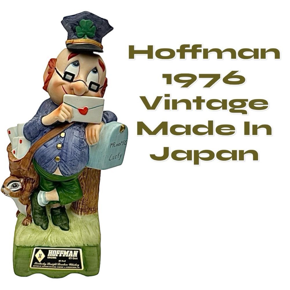 Mr. Lucky Hoffman Distilling Co Mr. Mailman Musical Decanter 1976 Rare Irish